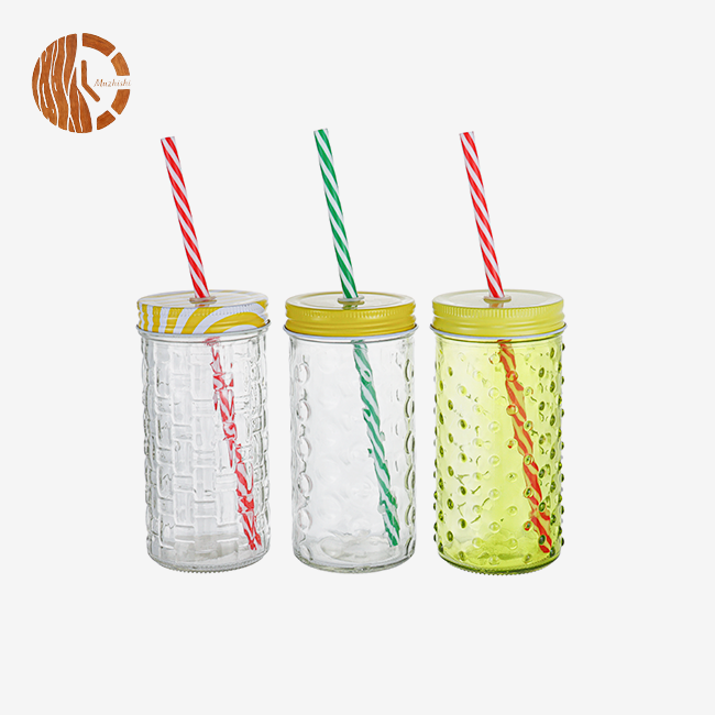 Wide Mouth Glass Drinking Bottle